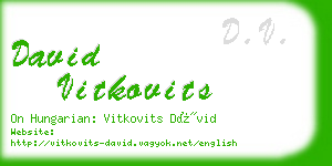 david vitkovits business card